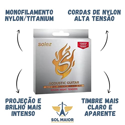 Encordoamento Violão Nylon Solez SLC H Tensão Alta