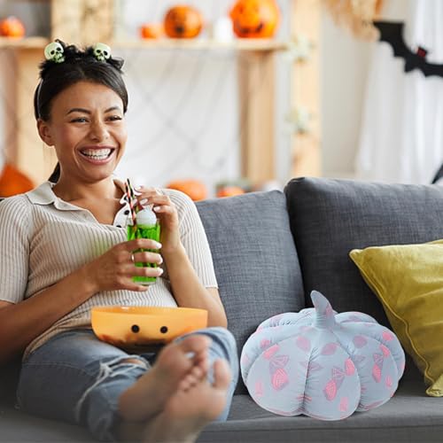 Almohada de calabaza de Halloween en peluche 3D suave para sofá 7