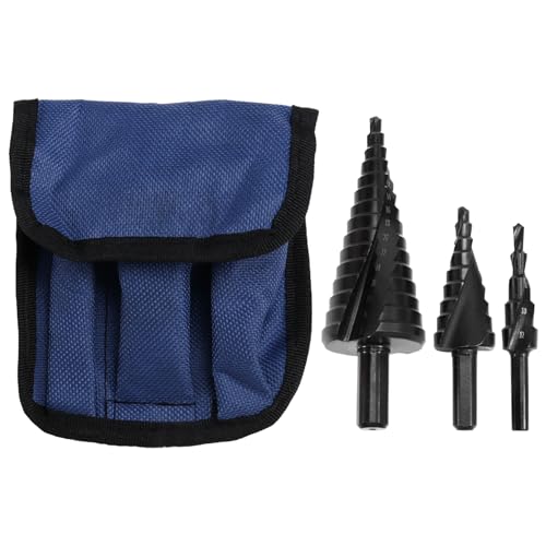 Xnuiasqe 3 Brocas Escalonadas para Metal, Brocas Escalonadas Unibit con Flauta en Espiral de 4-12 mm, 4-20 mm y 4-32 mm, Brocas Universales Revestidas