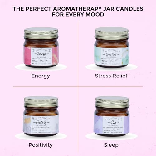 Image of Welburn Veda&Co Scented Wax Candle - Energy | Aromatherapy Jar Candle for Home Decor | Enhance Your Mood | Enhance Your Space with Soothing Scents (35 Hours Burn Time, 141gm),