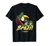 Brasilien Vintage Tukan mit Flagge Samba Maske
