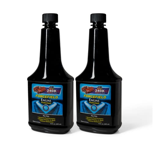 Run-Rite Forcefield Engine Protectant - Synthetic Engine Treatment for Gas, Diesel & Alternative Fuel Vehicles - Enhances Performance & Lubrication - Oil & Fuel Restoration Additive - 2 Pack (355 ml)
