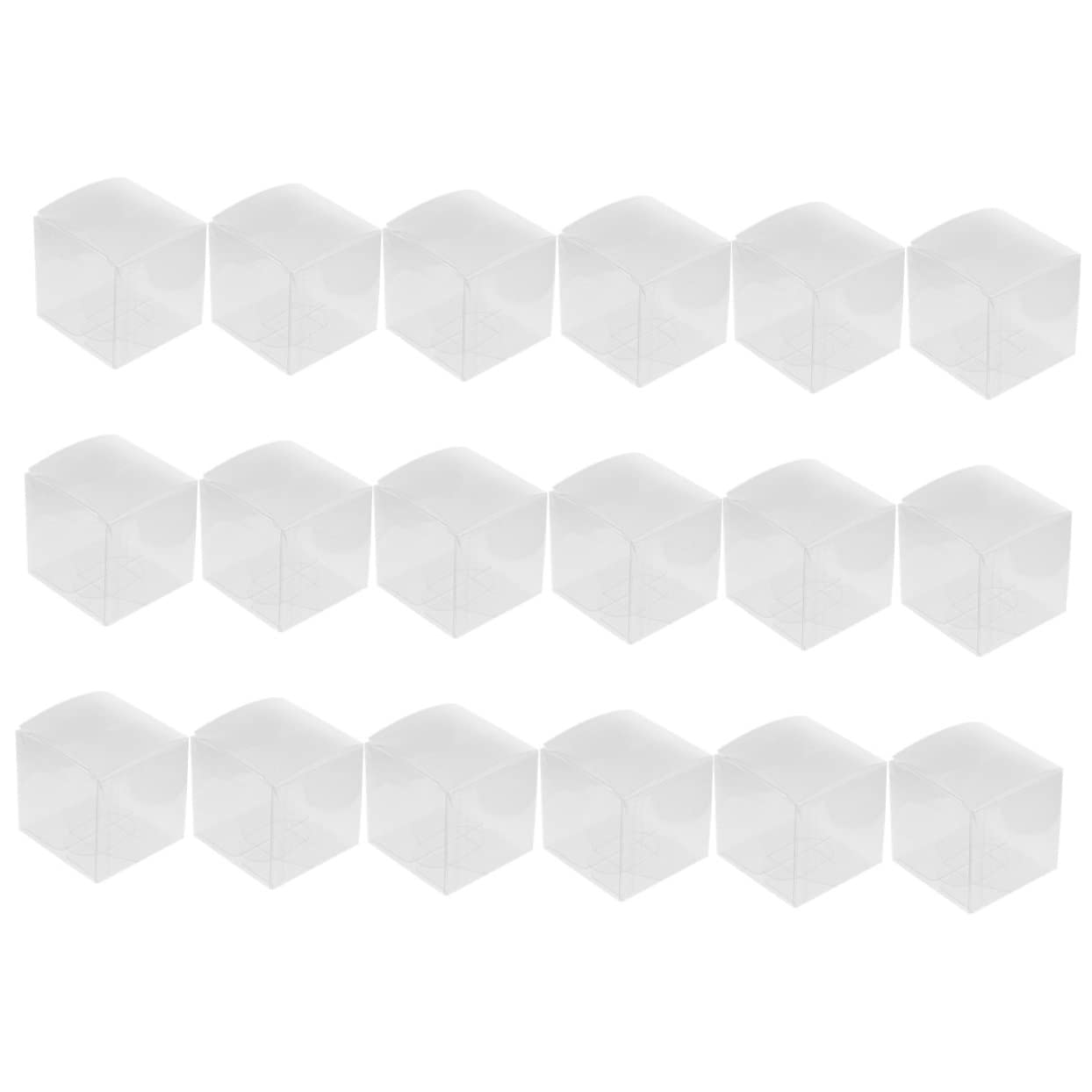 BESTonZON 20pezzi Scatole Trasparenti Per Confezionamento Dolci Contenitori Per e Biscotti Pvc e Resistente Per e Speciali