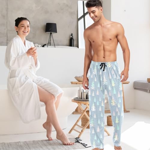 Mens Cotton Pajama Pants Christmas Halloween Sleepwear Pj Bottoms Lightweight Lounge Pants S-XXL3