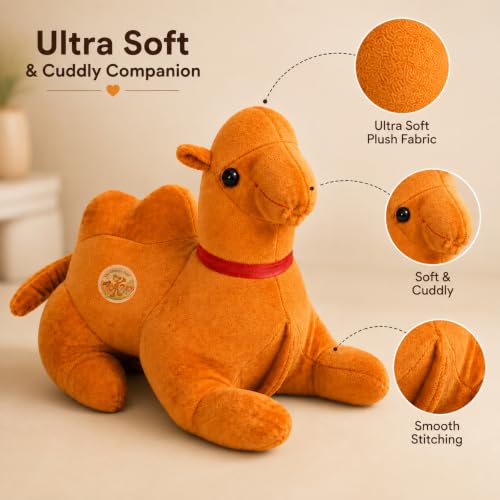 Image of Sitting Camel Soft Toy 35cm for Kids | Plush Camel Toy