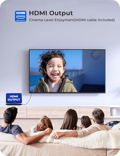 NAVISKAUTO 17.5" Portable Blu-Ray DVD Player with 15.4" 1920X1080 HD Large Screen, 4000mAh Rechargeable Battery, Support HDMI in/Out, USB/SD Card Reader, MP4 Video Playback