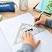 Herlitz Geometrie-Dreieck groß mit Griff, 1 Stück in Klarsichtpackung