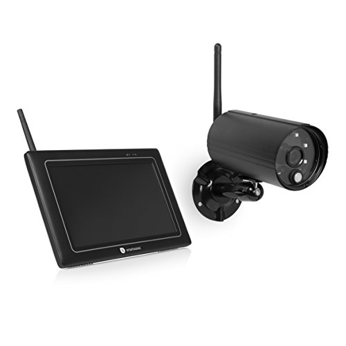 CS97DVR IP Full HD 4-Kanal Überwachungskamera mit 7" Touchbildschirm, kabelloser Kamera und integr. Aufnahmerekorder