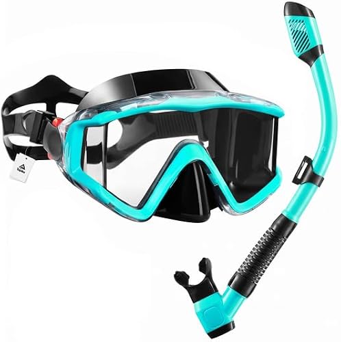 Snorkelling Gear Set, Snorkling Mask With Dry Snorkel For Adults