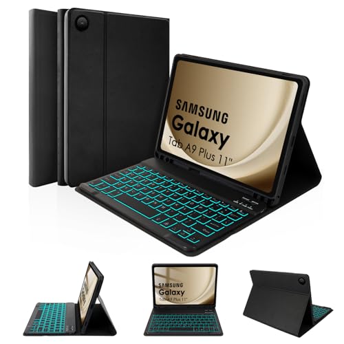 Funda con teclado para Galaxy Tab A9 Plus LAMA Bluetooth española de 11 pulgadas