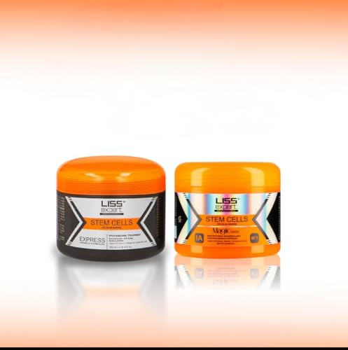 Liss Expert Stem Cells Smoothing Treatment 8.45 oz (ONE shoulder length app) and Magic AI Mask, 8.45 oz Set Hyaluronic Acid, Collagen, Argan Oil, Keratin and Stem Cells for after care SET (1, 8.45)