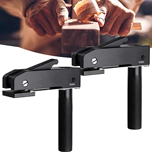 BTSAE 2 abrazaderas de sujeción de 20 mm, juego de abrazaderas de perro de banco, agujero para perro, abrazadera de sujeción de acción rápida, herramienta de agujero para perro, aleación de aluminio Cover