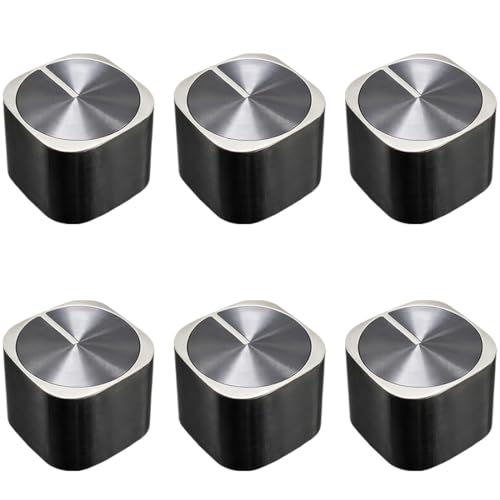 6 Pièces Bouton pour Cuisinière Gaz, 6 mm Bouton de Poêle pour Cuisinière à Gaz, Bouton pour Réchaud à Gaz, Boutons de Commande Universels en Métal,...
