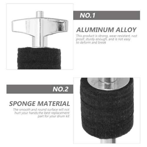 Tornillo para platillos para batería, soporte de doble cabeza, accesorio para instrumentos musicales, superficie lisa, fiable, para baterías jazz, conciertos, bandas y práctica en casa miniatura 3
