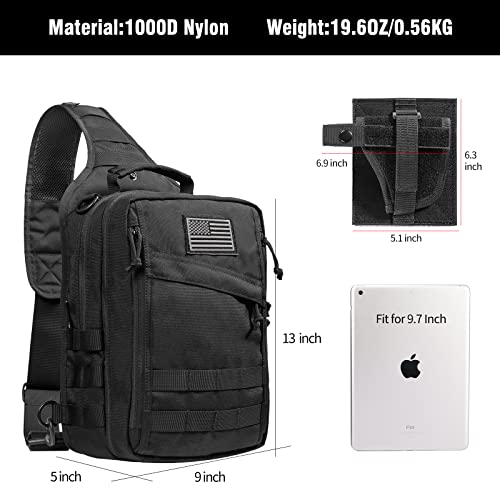 Bomturn Tactical Backpack Military Sling Bag Mens Large Tactical Bag 1000D Ccw Bags Range Shoulder Bag With Holster #TOP1