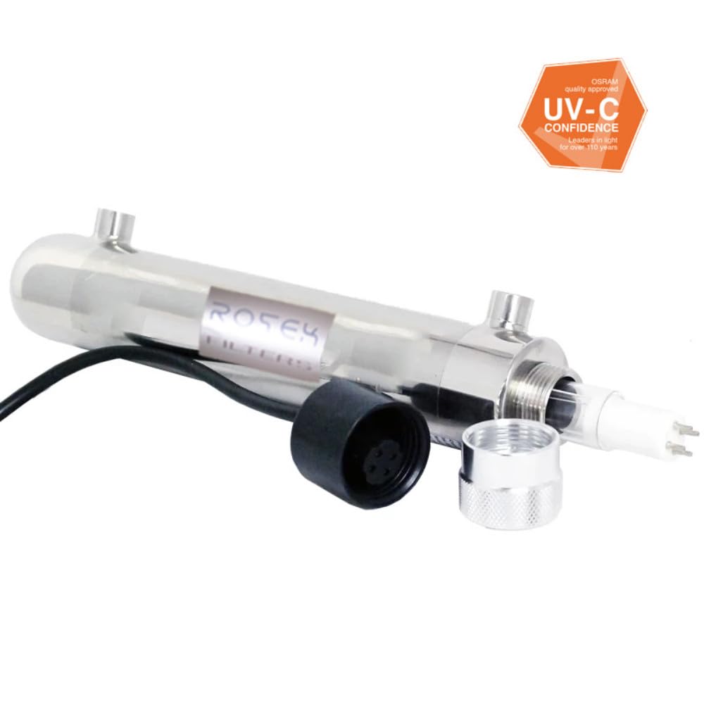 1 GPM 12W UV-Sterilisator, Wasserdesinfektion, Edelstahl 304 ROTEK