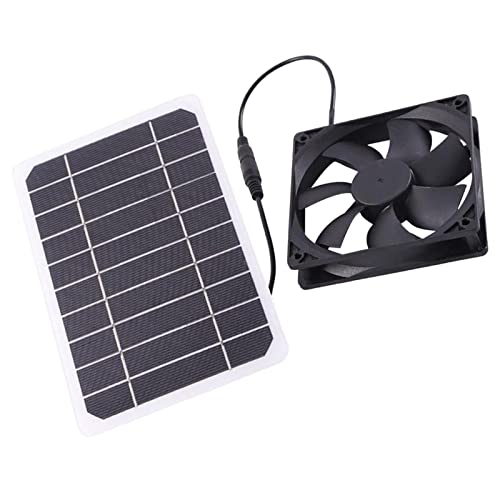 Fenteer Solarbetriebener Panel-Lüfter für den Außenbereich, Kühlung, Lüftung, Solarbetriebener Lüfter, Luftabsauger für…