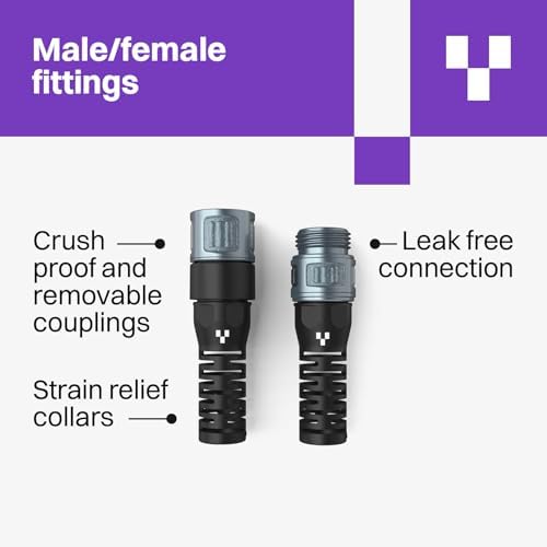SERENITY Flat Hose Couplings, ⅝" Aluminum Male + Female Set, Reusable, High-Flow, Crush- and Corrosion-Resistant, Fits Flat Profile image 5
