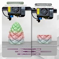 iSANMATE High Speed PETG Clear Glitter Filament 1.75mm, 4 Colors PETG Transparent Gradient Filament, Maßgenauigkeit +/- 0.02mm, 250g/Spule*4, Transparent Regenbogen Filament für 3D Drucker – Ansicht 4