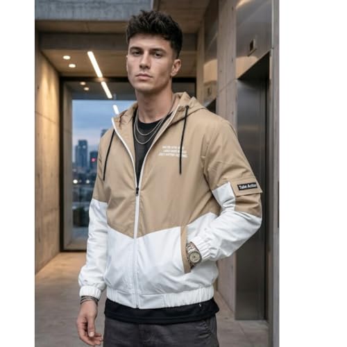 Image of Wind Cheater For Men | Winter Jacket For Men Back Print | Light Weight Men Jacket (Pack Of 1)