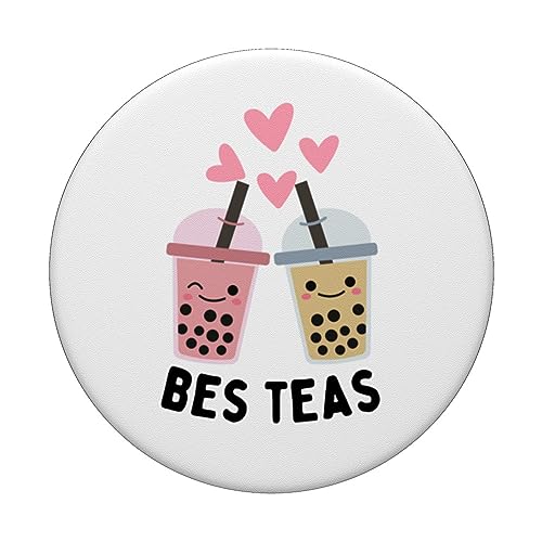 Bes Teas - Adorable Boba Tea Kawaii PopSockets Swappable PopGrip, Black - Image 3