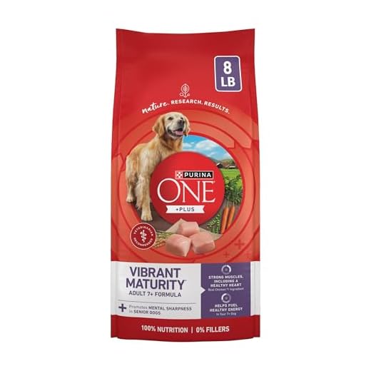 Purina ONE High Protein Dry Senior Dog Food Plus Vibrant Maturity Adult 7 Plus Formula - 8 lb. Bag