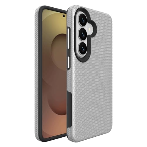 Image of NOXO Ultra-Hybrid Triangle Back Case Cover Compatible with Samsung Galaxy S26 Plus | Shockproof Design | Camera Protection | Soft TPU & Rugged PC | Bumper Cases and Covers (Frost White)