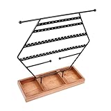 Baluue Schmuckständer Wabenmuster-dekoration für Ohrringe Halsketten Armbänder Schmuckorganisation Tablett Organizer für Messestand Präsentationsständer und Aufbewahrung