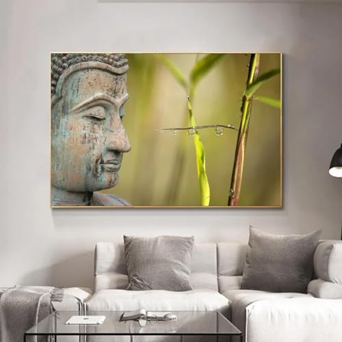 Peinture sur toile Bouddha déco murale abstraite grand format