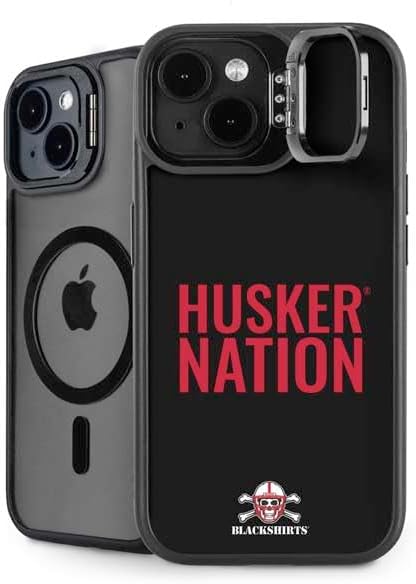 Skinit Kickstand Phone Case Compatible with iPhone 15 - Officially Licensed University of Nebraska Husker Nation Design