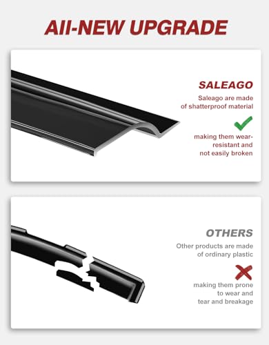 Image of Rain Guards for Chevy Silverado /GMC Sierra 1500 /Avalanche CrewCab 2007-2013 | Saleago,in-Channel,Extra-Thick,Extra Durable,Window Visors,Window Deflectors,Vent Visors,Vent Shades,Truck Accessories,PC