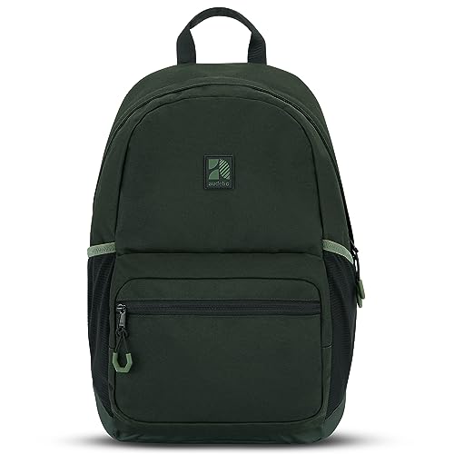 AUDETIC Schulrucksack Mädchen und Jungen Teenager Grün - Flex - Rucksack Damen & Herren mit 16 Zoll Laptop Fach für Schule & Freizeit - Wasserabweisend