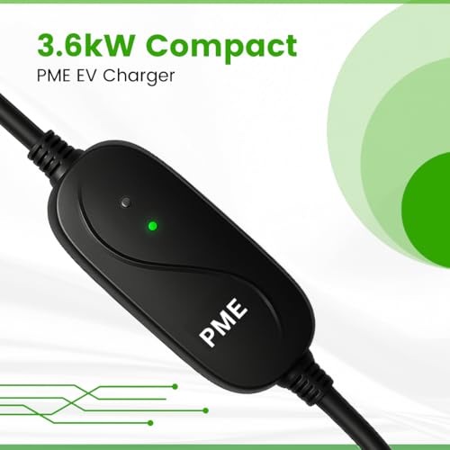 Image of 3.6kW Portable EV Charger - Type 2 Charging Gun, IP66 Waterproof, 5m Cable, 25A Plug, Built-in Safety Protections