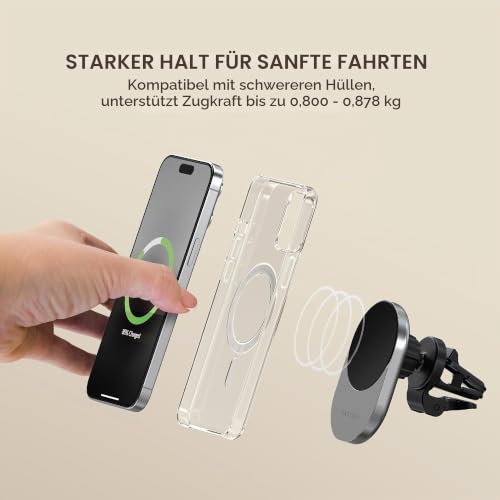 SATECHI Qi2 Kabelloses Kfz-Ladegerät, 15W Schnellladen – Ansicht 6
