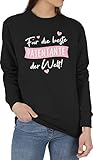 Shirtracer Sweater Pullover Sweatshirt Herren Damen - Patentante Geschenk Taufpatin - Für die Beste Patentante der Welt! - weiß - M - Schwarz - Pullover sprüche - JH030