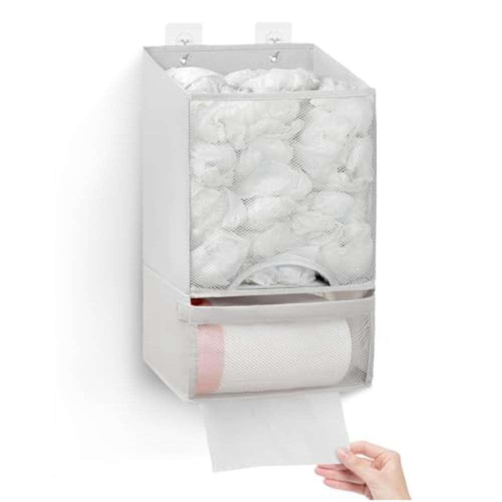 Hndhbfgrt Bag Holder Plastic Bag Dispenser Grocery Trash Roll for Grocery Trash Roll for Home Kitchen for Deep Grey