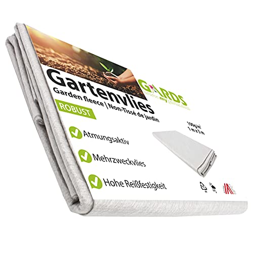 Gards NEU Gartenvlies - Trennvlies - Kiesunterlage, Drainagevlies, reißfest - lichtdurchlässig - wasserdurchlässig - UV stabilisiert - GRAU, 3x1 Meter, 100g/m2