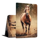 Case for Samsung Galaxy Tab S11 (2025) 11 inch Slim PU Leather Multi-Angle Viewing Flip Folio Smart Stand Cover with Auto Wake/Sleep for Samsung Tab S11 5G SM-X730/SM-X736B, Running Horses