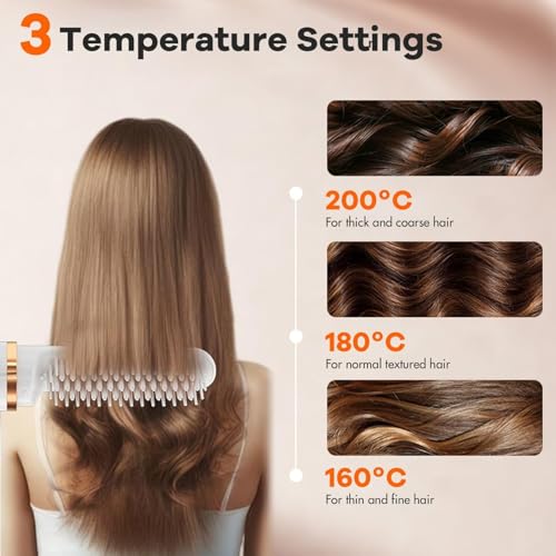 Cepillo alisador inalámbrico para cabello rizado y grueso miniatura 2