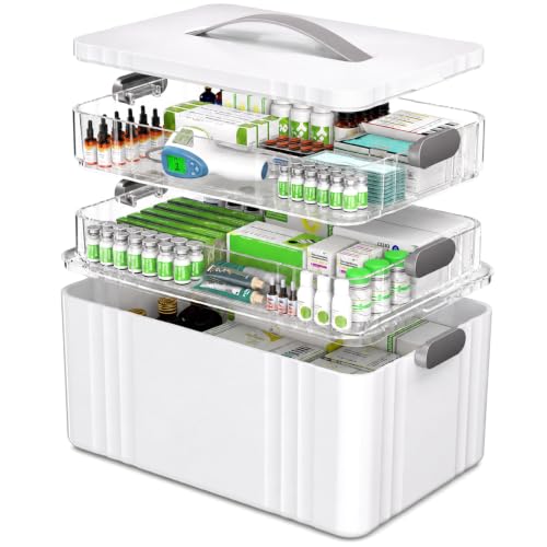ARSTPEOE 3-Tier Medicine Organizer - Portable...