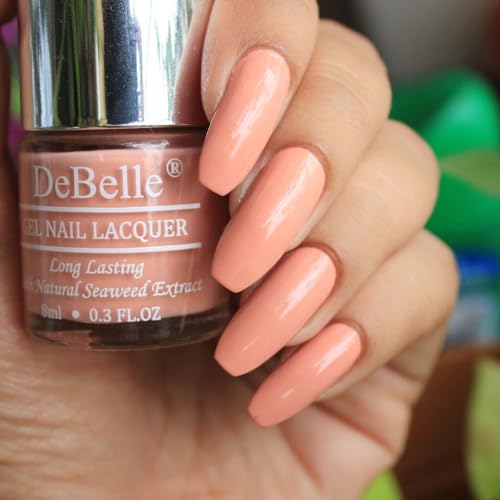 Image of Debelle Gel Nail Polish Choco Latte (Dark Peach Nail Paint)|Non Uv - Glossy Finish |Chip Resistant | Seaweed Enriched Formula| Long Lasting|Cruelty And Toxic Free| 8Ml