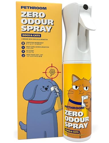 Pethroom ペスルーム ペット 消臭剤 ミストスプレー 分子結合分解 最大消臭率99.9% 獣医師が使うプロ用 単一天然成分 除菌 300ml(犬猫兼用)