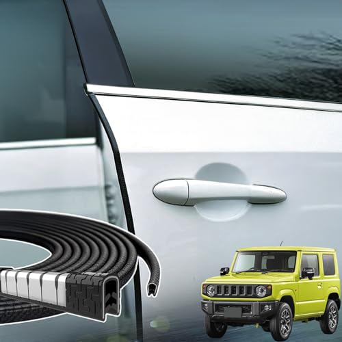 TiCar スズキ ジムニー JB64型 ジムニーシエラ JB74型 車 ドアモール エッジプロテクター エッジモール ガード プロテクター U字型 傷防止 保護 騒音低減 衝突防止 自由カット可能 5m × 2本セット ステンレス鋼 フェンダー 外装 キ