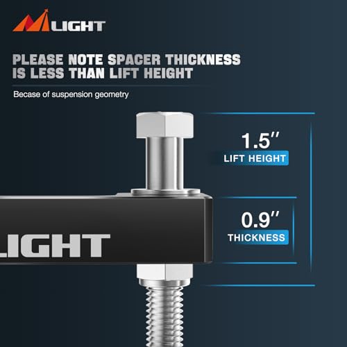 Image of Nilight 1.5 inch Front Leveling Kit for Chevy Avalanche Silverado Suburban 1500 Tahoe Sierra Yukon XL1500 2007 2008 2009 2010 2011 2012 2013 2014 2015 2016 2017 2018 2019 2020 2021 2022 2023
