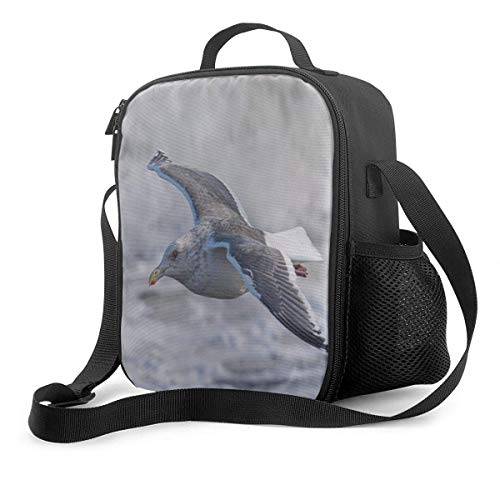 Yuanmeiju Cute And Funny Dog and Cat Lunch Baghave preservación del calor función fría Reutilizable bento box con correa para el hombro para mujeres hombres Picnic Work School
