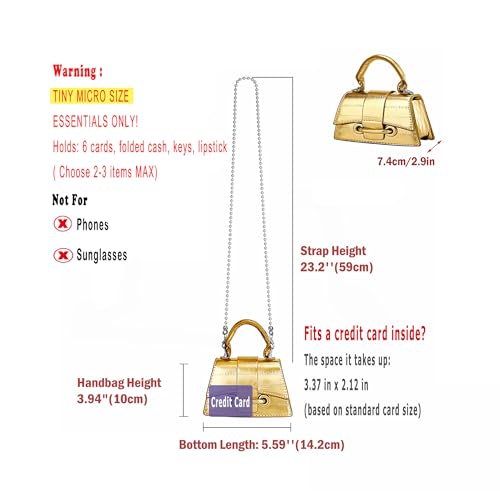 Image of Ayliss Micro Mini Crossbody Handbag Women's Purse Clutch Cute Mini Trendy Bag Top Handle PU Leather Shoulder Bag