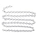 Hanging Chain, Pack of 2 One Meter Aluminium Chain Rustproof Light Fixture Chain for Hanging Bird Feeders Plant Baskets Flowerpot Wind Chimes Clothing Accessories (Silver)