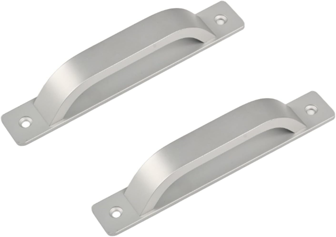 2 Pcs 5inch/128mm Barn Door Handles, Silver Furniture Hardware Pull Set, Cupboard Drawer Handles, Cabinet Dresser Pulls (Silver)