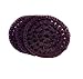 Handmade Crochet Round Scrubbers - Plum Purple - Flat - Double Nylon Yarn - Set of 3 - Reusable - Sponge - Scouring Pad - Household Helper