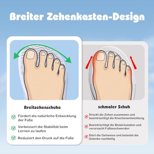 IceUnicorn Barfußschuhe Kinder Barfussschuhe Jungen Mädchen Breite Minimalistische Aquaschuhe Traillaufschuhe Strandschuhe(Lila, 25EU Weit)